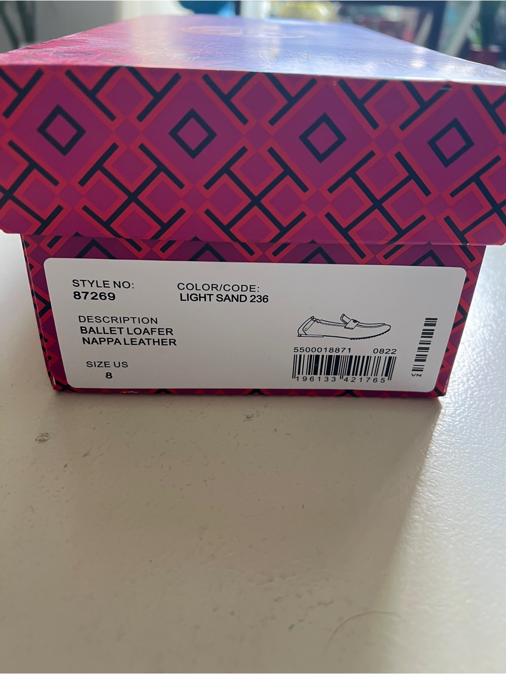 Tory Burch Cream Loafers with Gold Accent - Picture 6 of 6